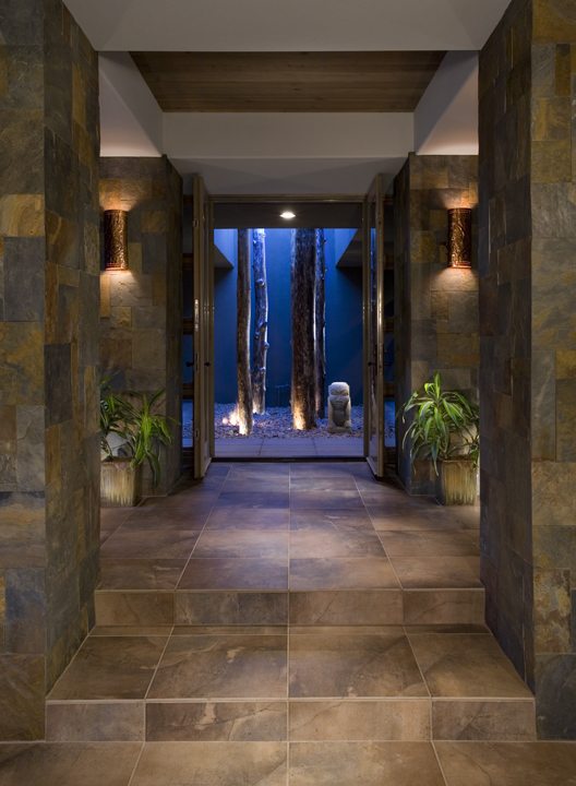 Stone entry corridor
