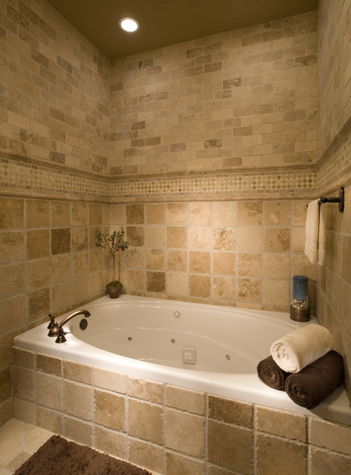 Stone-tile bath