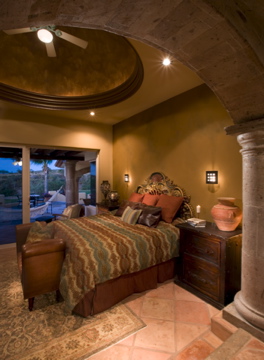 Curved bedroom suite