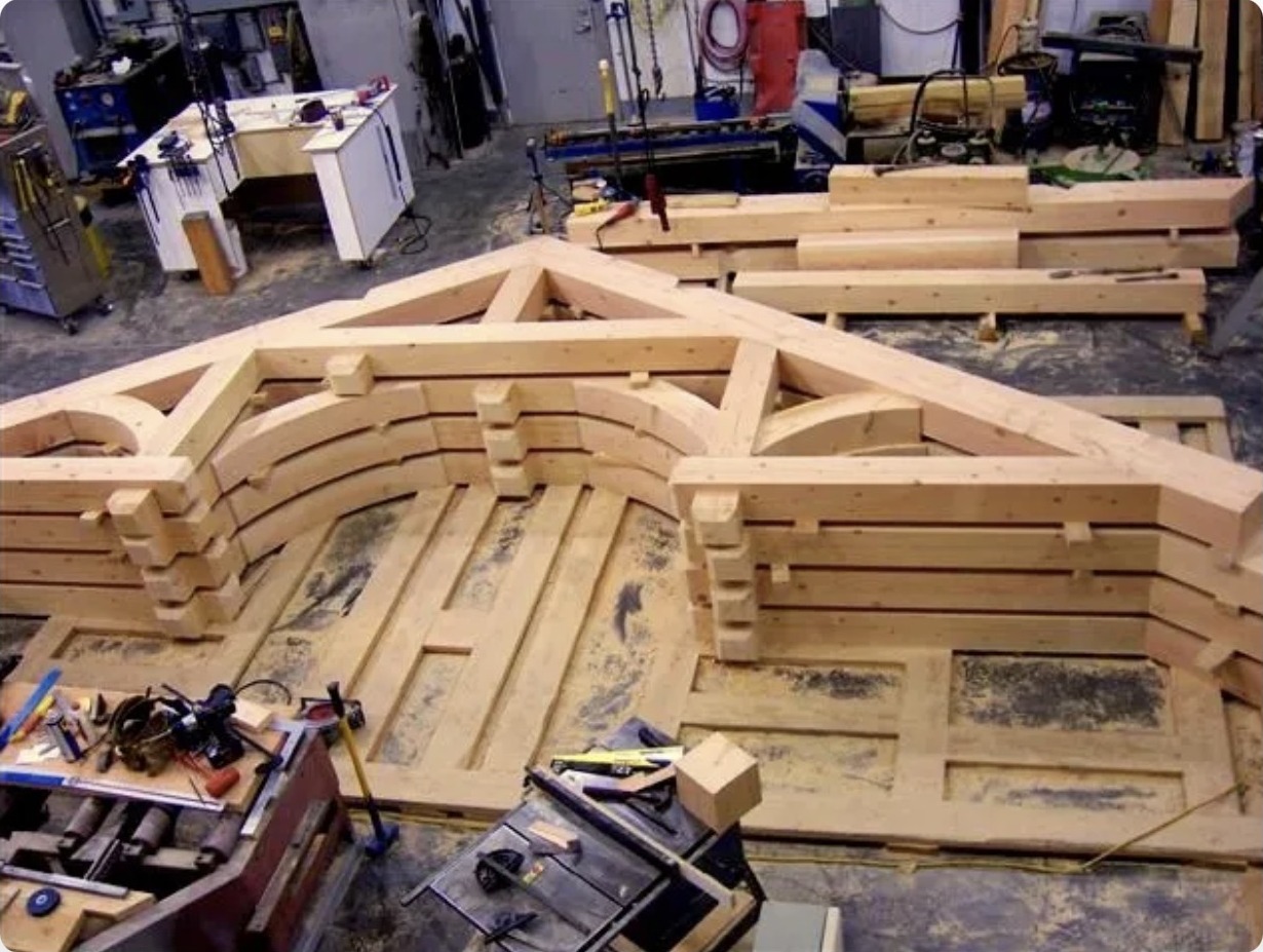 Hammer-beam timber frame