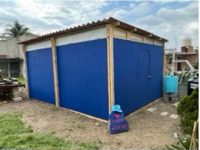 Completed small social-impact home built for a family without adequate housing in Mexico